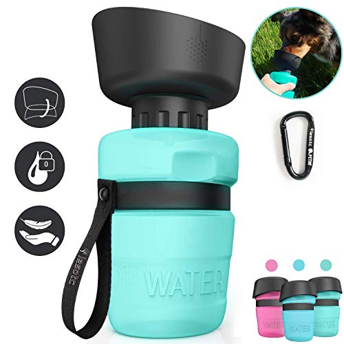 lesotc Pet Water Bottle for Dogs, Dog Water Bottle Foldable, Dog Travel Water