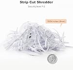 Bonsaii Paper Shredder for Home Use, 6 Sheet Strip Cut Small Paper Shredder Without Basket for Home Office, Portable Shredder Extendable Arm Design with Overheat Protection (S123-B)