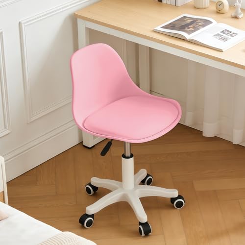XUEGW Kleiner Schreibtischstuhl ohne Armlehnen höhenverstellbarer Home-Office-Stuhl für Jugendliche