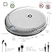 Deluxe Products CD Player Portable with 60 Second Anti Skip, Stereo Earbuds, Includes Aux in Cable and AC USB Power Cable for use at Home or in Car. Silver