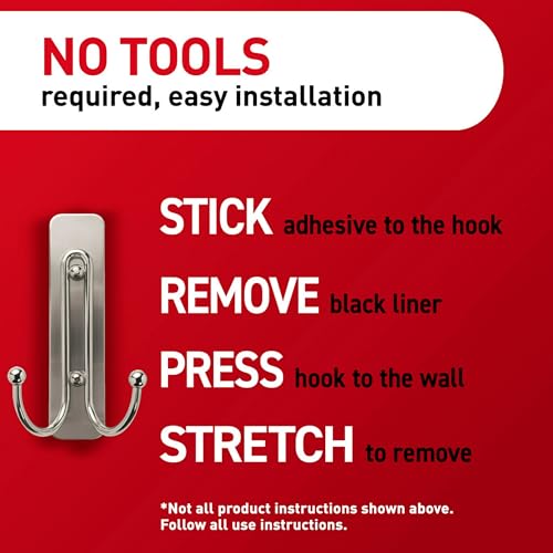 Command Large Brushed Nickel Double Hooks, 1 Hook, 1 Strip - image 9