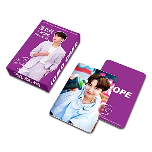 KDJBTSLOMO Kpop J Hope Solo Lomo Card 54 pcs Bangtan Boys Hoseokie Post Cards Pictures Gift for Army Daughter
