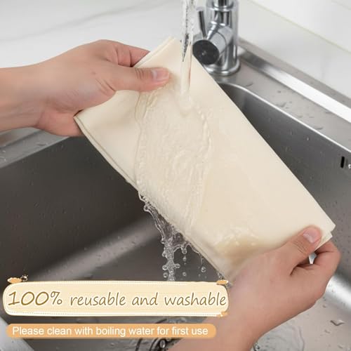 Image of Amazon Brand - Umi 5 Meter Reusable Pure Cotton 90 Grade Cheese Cloth for Straining, Cooking, Paneer, Curd, Ghee & Kitchen Use (500x100 Cm)