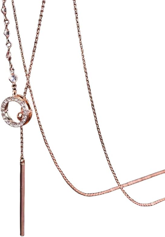 3Pcs Women's Long Pendant Necklace Long Sweater Necklace Women's Y Necklace Set Fashion Jewelry, Women's Long Chain, Sweater Chain, Women's Necklace - Image 2