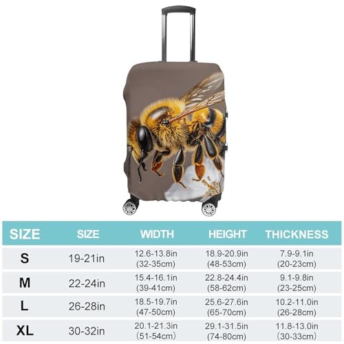 Bee And Flower Luggage Cover, Elastic Luggage Protector Fits 19-32in Suitcases, Washable & Anti-Scratch Suitcase Cover for Men Women XL2