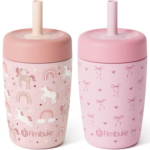Image of Fimibuke Toddler Cups Spill Proof, 12 OZ Sippy Cup for Toddler Water Bottle