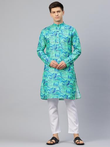 Image of Luxrio Kurta Set for Men Cotton Blend Kurta with Pyjama Set Ethnic Set