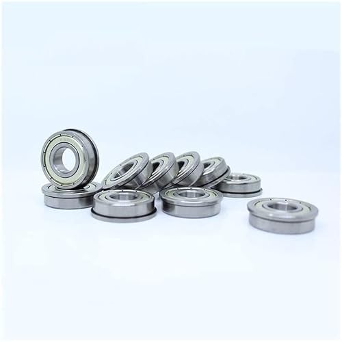Gqnblvhzupdm One Color Industrial Shaft Bearings, Tmp1105 Flange Ball Bearings F6001zz Bearing 12X28x8 Mm Abec-1 Flanged Deep Groove F6001 Z Zz
