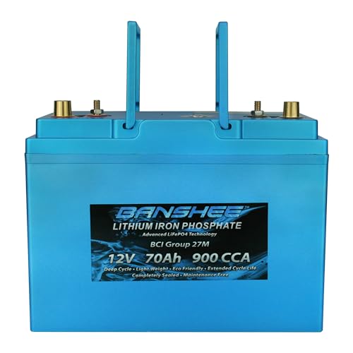 Deep Cycle Lithium Marine Battery Group Size 27 Replaces Optima D27M 8027-127 Bluetop 900CCA