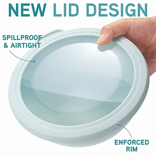 image for COOK WITH COLOR Mixing Bowls with TPR Lids - 12 Piece Plastic Nesting 