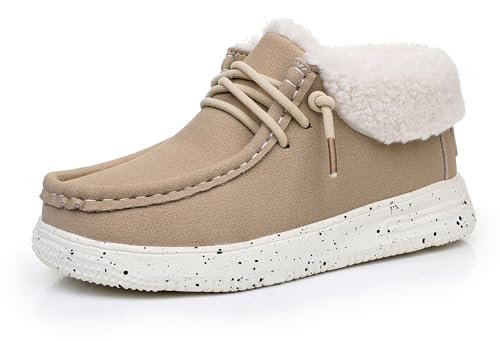 Apakowa Boys Fall Winter Boots Warm Girls Boys Winter Snow Boots with Faux Fur (Toddler/Little Kid/Big Kid)