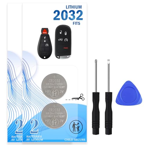 4Pack CR2032 Key Fob Battery Compatible with Jeep,Cherokee,Compass,Renegade,Patriot - Car