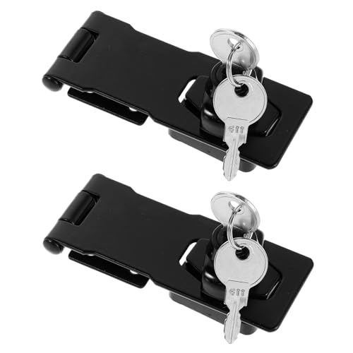 Hoement 直角 掛け金 ロック キャビネット ロック 鍵付き ドア セキュリティ 掛け金 クラスプ ラッチ キャビネット と 引き出し