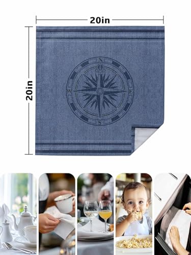 Servilletas de Tela Set de 2 50x50 cm Azul miniatura 5