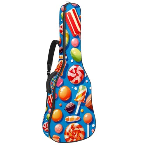 Sac pour guitare étanche 40-42" bleu motif bonbons