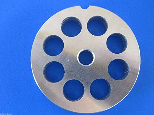 Smokehouse Chef #22 Meat Grinder Plate - 3/4" (20mm) Large Holes, 3 3/16" Diameter, Stainless Steel - View #10