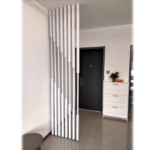 Cloison murale rustique en lattes métalliques de 5,9 pieds pour séparation de pièce