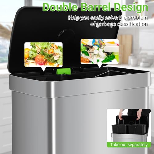 Basurero de Cocina BLKMTY 60L con Pedal y Doble Cubo miniatura 2