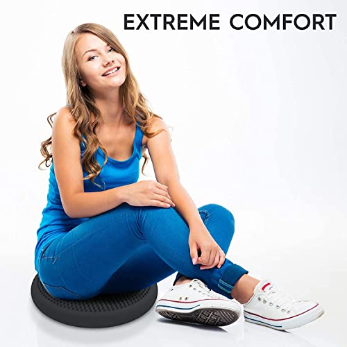 Image of Bouncyband - Wiggle Seat - Gray, 13 inch D - Large Sensory Cushion for Kids Ages 6-18+ - Promotes Active Learning, Improves Student Productivity, Includes Easy-Inflation Pump (Pack of 2)