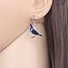 Bonsny Acrylic Drop Dangle Anime Blue Dove Pigeon Bird Earrings Jewelry For Women Girls Kids (Navy)
