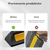 Wiltec Ogranicznik parkingowy 2 szt. 47,5 x 12 x 8 cm czarny z żółtą taśmą odblaskową, odbojnik gumowy do garażu i parkingu