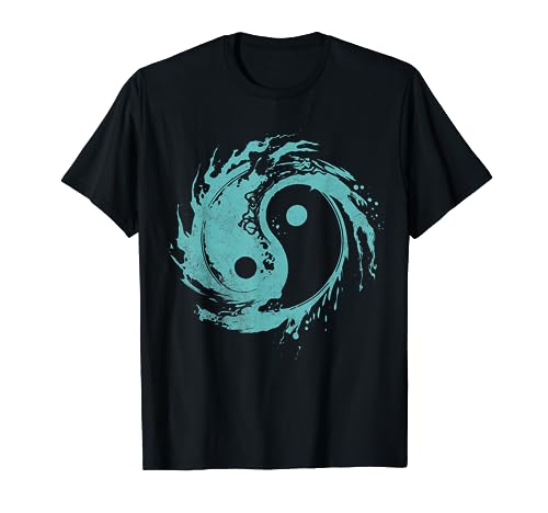 Ying Yang Energía Meditación Acuarela Tai Chi Flujo Estado Camiseta