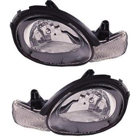 Autoelements Headlights Set Halogen For 2000-2002 Chrysler Neon