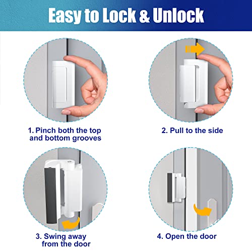 image for 2 Pack AceMining Door Reinforcement Lock Withstands 800lbs of Force - 