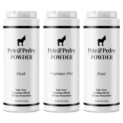 Pete & Pedro Body & Balls Powder (Fresh Scent) Talc-Free Ball Powder Deodorant For Men | Helps With Odor & Absorbs Moisture & Sweat | Deodorant & Hygiene For Groin Area | As Seen On Shark Tank, 5 Oz. #TOP5