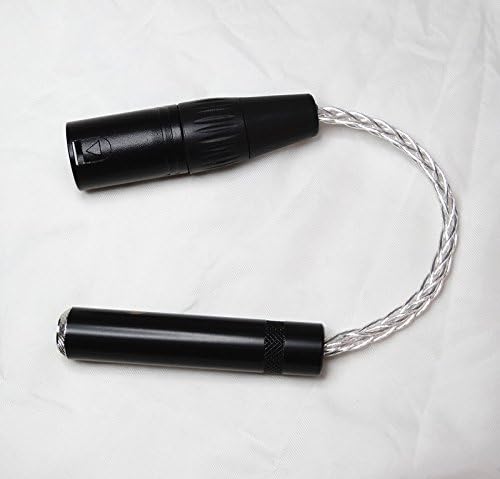 DIY 8 Cores Silver Plated 4-pin XLR Balanced Male to 1/4 6.35mm Female Headphone Cable TRS Audio Adapter