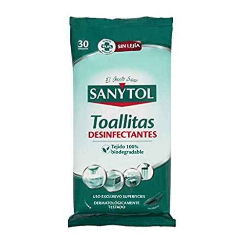 Sanytol Toalhitas desinfetantes multiúsos, pacote de 30