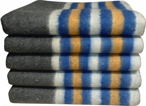 LNT France - Lot de 5 Couvertures Epaisses de Protections de Meubles pour Déménagement, Transport et Stockage-150x200 cm - 410 gr/m²- couverture 100%...