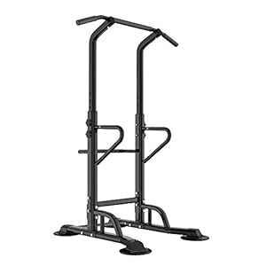 Sogesfurniture In hoogte verstelbare krachttoren, multifunctionele optrekstang, dip-station voor krachttraining, buikspieroefeningen, opdruk-apparatuur voor thuisgymnastiekoefening, BH-PSBB002-N