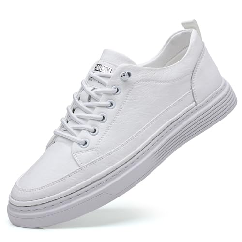 Men's Leather Business Low Top Sneakers,Retro Fashion Breathable Soft Sole Dress Shoes,Stylish Casual Oxford Sneakers.