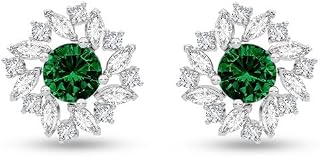 CLARA 925 Sterling Silver Stud Earrings | Platinum Plated | Daily Wear |Gift for Women and Girls Price In India