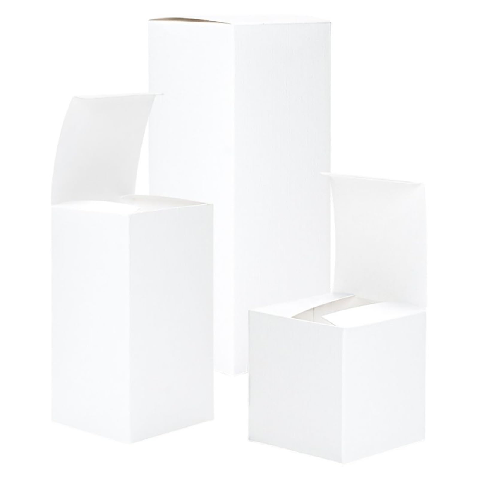 Doni Bomboniere 10 sztuk Pudełka na upominki Karton Składane Duże Małe Opakowanie DIY Okazje Ślubne Chrzest Komunia Bierzmowanie Tanie Białe (30 x 24 x 5 cm - Białe)