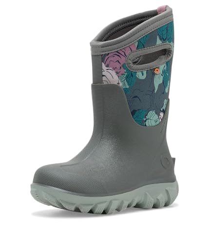 Bogs Roses classiques sans couture pour enfants (petit enfant/grand enfant), Gris multicolore., 30 EU