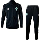schwarz UMBRO Herren SV Werder Bremen Trainingsanzug 2020 2021 schwarz grün Gr S