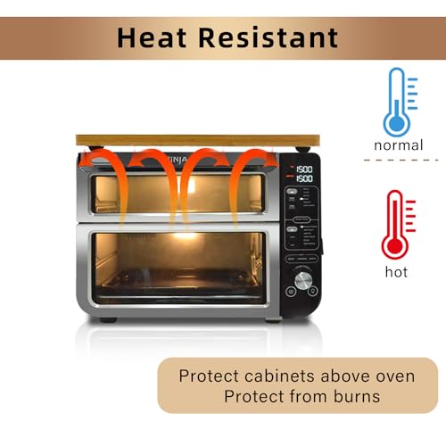 Tabla de cortar de bambú compatible con horno doble Ninja miniatura 3