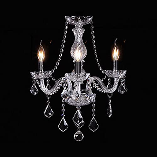 Lustre en cristal moderne doré à 6 lampes pour illuminer une salle à manger