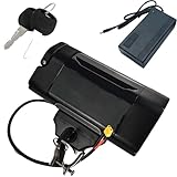 ZXLLAFT Batería de Bicicleta eléctrica de 36V,10,4Ah,12Ah,12,8Ah,14Ah,batería de Iones de Litio,batería de tija de sillín de 48V,10,5Ah con Cargador para Motor de Bicicleta de 350-550W,36v10.4ah