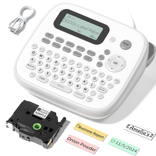 Étiqueteuse portable sans encre D210s pour organiser le bureau à domicile et la cuisine