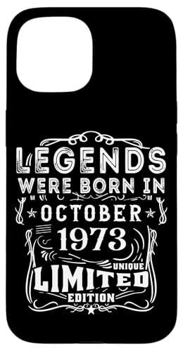 Fantastico outfit di compleanno per tutti i nati nel 1973. Grande logo con 1973 in look usato e scritte in edizione limitata. Legends are born in ottobre 1973. Divertida idea de regalo vintage de los años 1973 para.