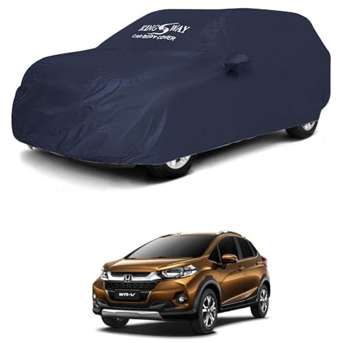 Image of KINGSWAY Accessories Waterproof Car Cover Only Compatible with Honda WRV Year 2020 to 2023, Mirror Pockets, Bird Poop, All Weather, Scratch and UV Protection Car Body Cover, Grey
