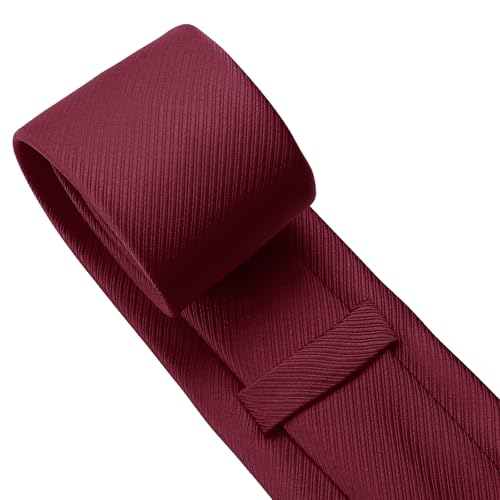 Image of KOOELLE Men's Ties Solid Pure Color Plain Neckties Formal Black Ties For Men