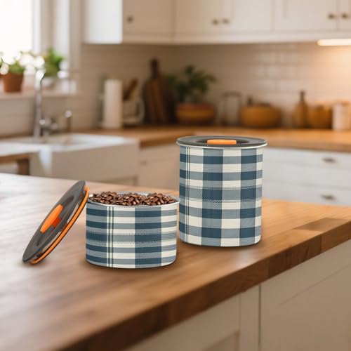 Envase de café hermético azul retro de acero inoxidable 17oz miniatura 7