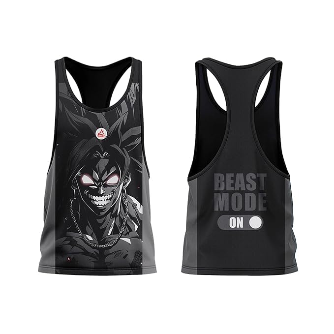 Mens Printed Fitness Workout Stringers Gym Stylish Vests-image-29