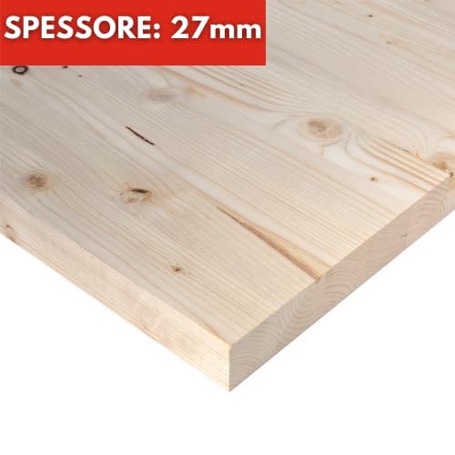Pannello/Tavola lamellare abete mm 27 - (1 pz.) varie misure (non verniciato, cm. 150 x 80)