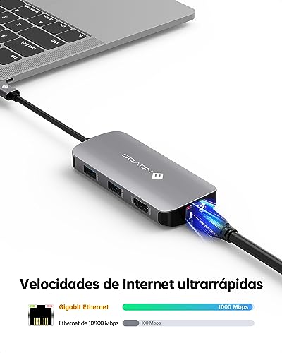 Hub USB C de 100 W PD con tres puertos USB estables para iPad 5