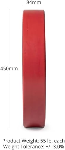 Miniatura 4 de Titan Fitness Economy Olympic Bumper Plates, Color-Coded by IWF Standards, Low Bounce Rubber with Steel Insert, Weightlifting and Strength Training,